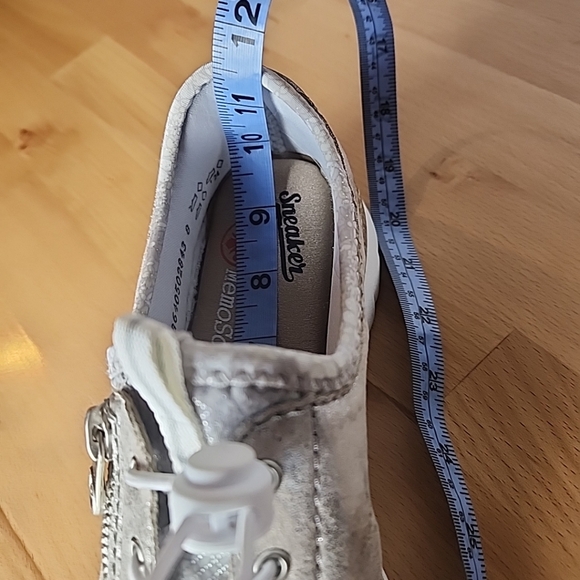 Rieker Nikita 63 Sneakers Shoes Women EU40/US8.5 Metallic Gray Slip On Comfort - Picture 7 of 9